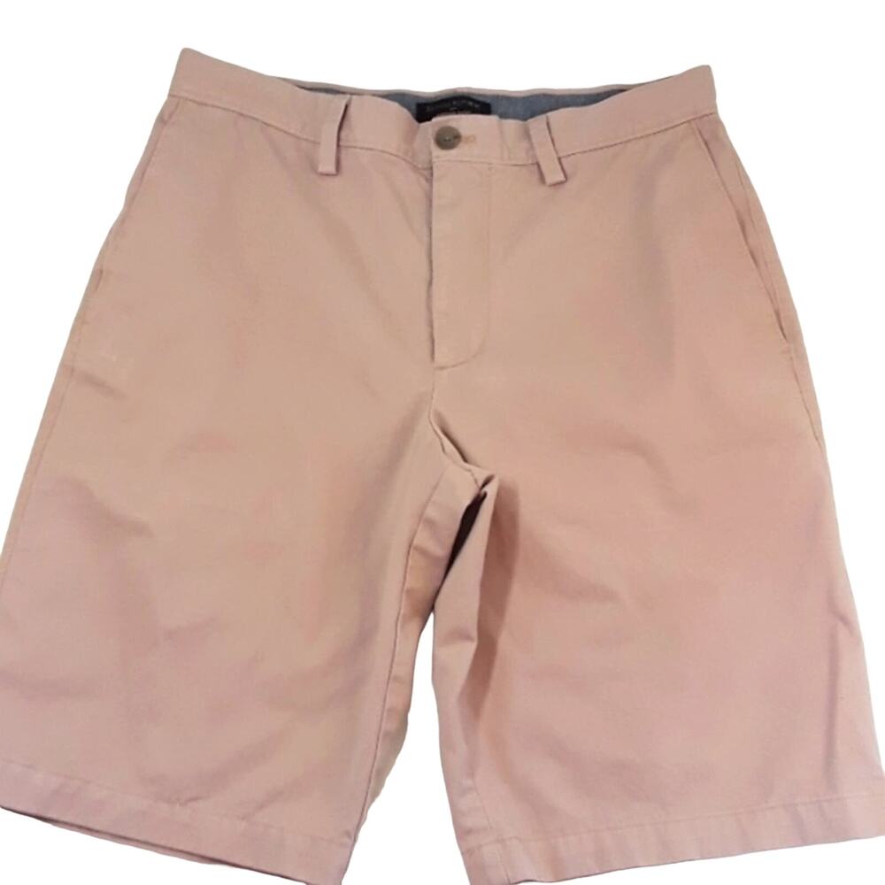 Mens Sz 32 Emerson Fit Dusty Rose 100% Cotton Bermuda Shorts Banana Republic
